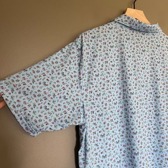 PETER MILLAR SEASIDE DRIRELEASE NATURAL TOUCH PARTY PARROTS POLO Blue Size Large - Picture 12 of 15